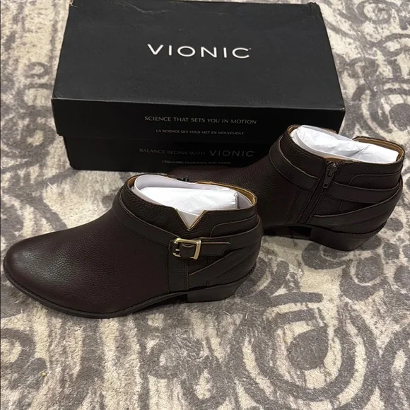 Vionic Women's Brown Ankle Boots - Picture 1 of 6